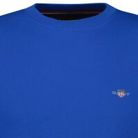 GANT Herren Sweatshirt - REGULAR SHIELD C-NECK SWEAT, Rundhals, Baumwoll-Mix Blau (Lapis) L