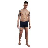CECEBA mens boxer shorts, 4-pack - long pants, underwear, logo, single-coloured Dark blue M (Medium)