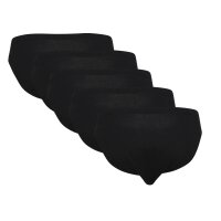 TOM TAILOR Herren Slip, 5er Pack - Mini Slip, Basic, einfarbig Schwarz L