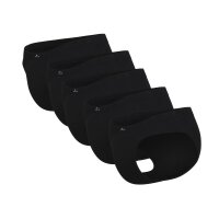 TOM TAILOR Mens Brief, 5-pack - Mini Brief, Basic, plain Black L (Large)