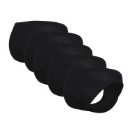TOM TAILOR Mens Brief, 5-pack - Mini Brief, Basic, plain Black L (Large)
