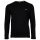 BOSS Herren Langarmshirt, Waffeloptik -  Waffle Longsleeve, Langarmshirt, Rundhals, Logo, Baumwollmischung Schwarz S