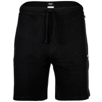 BOSS Herren Shorts, Waffeloptik - Waffle Short, Sweatshort, Logo, Baumwollmischung  Schwarz S