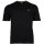 BOSS mens T-shirt, waffle look - Waffle T-shirt, logo, round neck, logo, cotton blend Black S (Small)