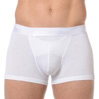 HOM Herren Boxer Briefs HO1 - Men Pants, Boxershorts, Premium Cotton Modal Weiß 4 (Gr. S)