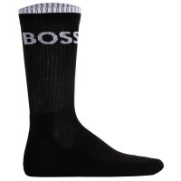BOSS Herren Socken, 6er Pack - QS Stripe, kurze Länge, Logo, Baumwoll-Mix Schwarz/Weiß/Blau 43-46