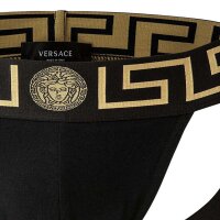 VERSACE Herren Jockstrap - TOPEKA, Jocks, Tanga Slip, Stretch Cotton Schwarz XL