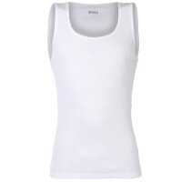 BOSS mens vests, 3-pack, ribbed - Tank Top RibClassic, round neck, cotton White S (Small)