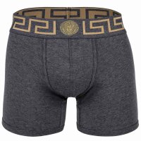 VERSACE Mens Boxer Shorts - TOPEKA, Stretch Cotton, Solid Color Dark Grey M (Medium)
