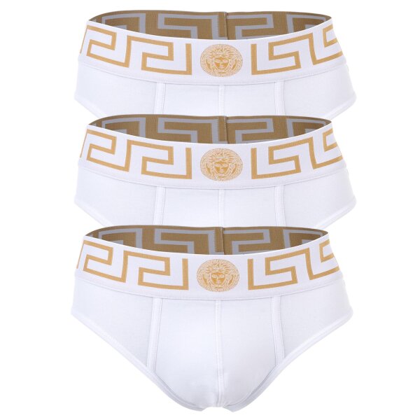 VERSACE Herren Slip, 3er Pack - TOPEKA, Baumwolle, einfarbig Weiß 2XL