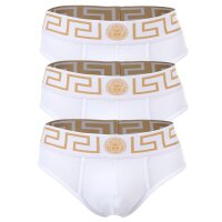 VERSACE Herren Slip, 3er Pack - TOPEKA, Baumwolle, einfarbig Weiß 2XL