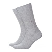 Burlington Herren Socken Everyday 2er Pack - Baumwolle, Uni,  Onesize, 40-46 Grau