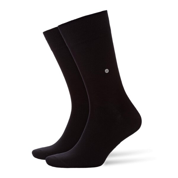 Burlington Men Socks Everyday 2er Pack - cotton, plain, onesize, 40-46 (6.5-11 UK) Black