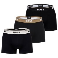 BOSS Herren Boxershorts, 3er Pack - Power Trunks, Logo, Baumwollmischung, einfarbig