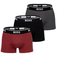 BOSS Herren Boxershorts, 3er Pack - Power Trunks, Logo, Baumwollmischung, einfarbig