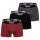 BOSS Herren Boxershorts, 3er Pack - Power Trunks, Logo, Baumwollmischung, einfarbig