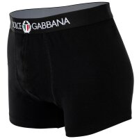 DOLCE & GABBANA Herren Boxershorts - Regular Boxer, Stretch Baumwolle Schwarz M