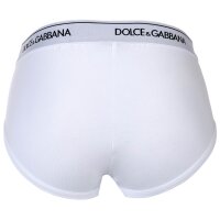 DOLCE & GABBANA mens briefs, 2-pack - Brando briefs, stretch cotton White XXL (XX-Large)