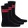 HUGO mens socks, 3-pack - QS Rib Label CC, ribbed, logo, cotton blend Black 39-42 (UK 5-8.5)