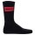 HUGO Herren Socken, 3er Pack - QS Rib Label CC, gerippt, Logo, Baumwollmischung Schwarz 43-46