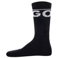 HUGO mens socks, 3-pack - QS Rib Label CC, ribbed, logo, cotton blend Black 39-42 (UK 5-8.5)