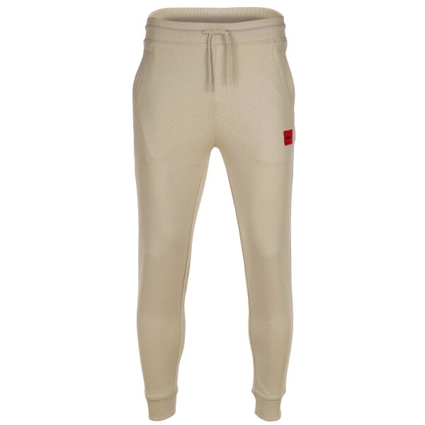 HUGO Herren Hose lang - Doak212, Jogginghose, Logo, Baumwolle Beige (Open Beige 285) L
