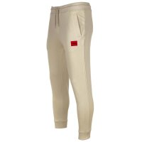 HUGO Herren Hose lang - Doak212, Jogginghose, Logo, Baumwolle Beige (Open Beige 285) L