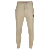 HUGO Mens long Pants - Doak212, Sweatpants, logo, cotton Beige (Open Beige 285) L (Large)