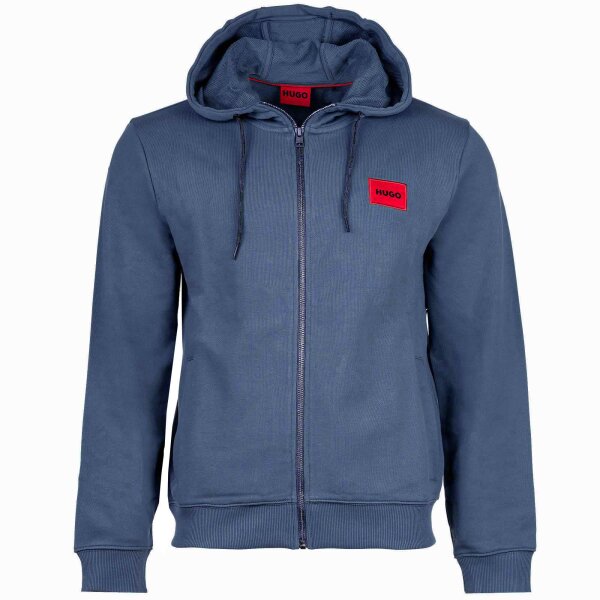 HUGO Herren Sweatjacke - Daple212 - Zipper, Hoodie, Baumwoll-Terry Blau (Open Blue 479) M