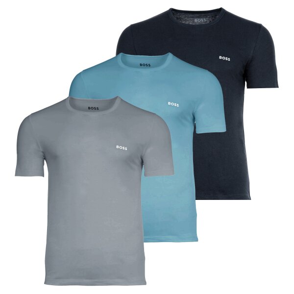BOSS mens T-shirt, 3-pack - Classic, round neck, short sleeves, cotton