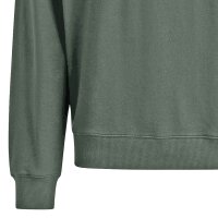 HUGO Herren Sweatshirt mit Half-Zip-Kragen - Durty244, Stehkragen, Logo, Baumwolle Grün L