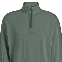HUGO mens sweatshirt with half-zip collar - Durty244, stand-up collar, logo, cotton Green L (Large)