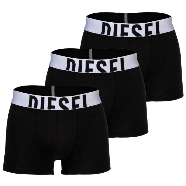 DIESEL Mens Boxershorts, 3-pack - DAMIEN-D-POP, trunks, cotton stretch Black S (Small)
