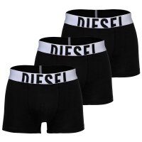 DIESEL Mens Boxershorts, 3-pack - DAMIEN-D-POP, trunks, cotton stretch Black S (Small)