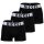 DIESEL Herren Boxershorts, 3er Pack - DAMIEN-D-POP, Trunks, Cotton Stretch Schwarz S
