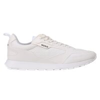 HUGO Herren Sneaker - Icelin Runn mono, Turnschuhe, Schnürung, Materialmix, Logo Weiß EU 44