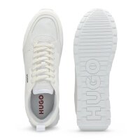 HUGO mens trainers - Icelin Runn mono, trainers, lacing, material mix, logo   White EU 44 (UK 9,5)
