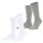 Burlington Herren Socken Everyday 2er Pack - Baumwolle, Uni,  Onesize, 40-46 Weiß/Grau