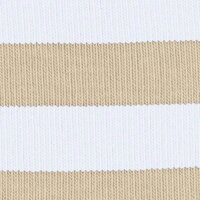 Burlington Herren Socken - Blackpool, Baumwolle, Streifen, Logo, One Size White/Brown 40-46