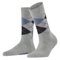 Burlington Damen Socken, 2er Pack - Geschenk-Set, Argyle, Raute, Onesize Weiß/Grau 36-41