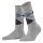Burlington Ladies Socks, 2 Pack - Gift Set, Argyle, Rhombus, Onesize White/Grey 36-41 (UK 4-7.5)