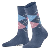 Burlington Damen Socken, 2er Pack - Geschenk-Set, Argyle, Raute, Onesize Blau/Rosa 36-41