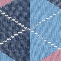 Burlington Damen Socken, 2er Pack - Geschenk-Set, Argyle, Raute, Onesize Blau/Rosa 36-41