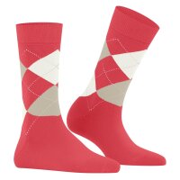 Burlington Damen Socken - Queen, Kurzstrümpfe, Baumwolle, Rautenmuster, Logoemblem Red/White 36-41