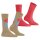 Burlington Ladies Socks Everyday Mix 2er Pack - Rhomb and Uni, One Size, 36-41 Brown/Red