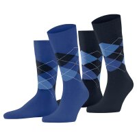 Burlington Herren Socken, 2er Pack - Argyle, Clip, One Size, 40-46