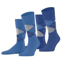 Burlington Herren Socken, 2er Pack - Argyle, Clip, One Size, 40-46