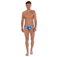 HOM Mens swim briefs - Swim Micro Briefs, Colibris, swimming trunks, patterned Blue L (Large)