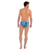 HOM Mens swim briefs - Swim Micro Briefs, Colibris, swimming trunks, patterned Blue L (Large)