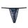 HOM Mens G-String - Blackrock, thong, underwear, patterned Black/Blue M (Medium)